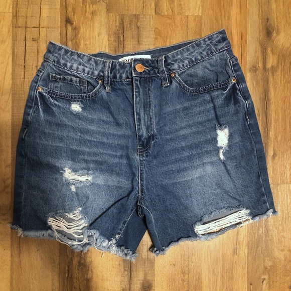 High rise denim shorts - Picture 1 of 2